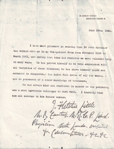 Alcindor letter 1901