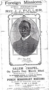 After leaving Cameroon Fuller was often seen at Baptist meetings in England