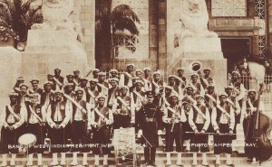 Thompson (right: string bass) West India Regiment, Wembley 1924