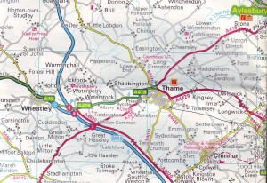 Wheatley is to the east of Oxford, midway to Thame