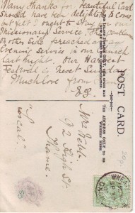 Mailed to Mrs Webb, 92 High Street, Thame